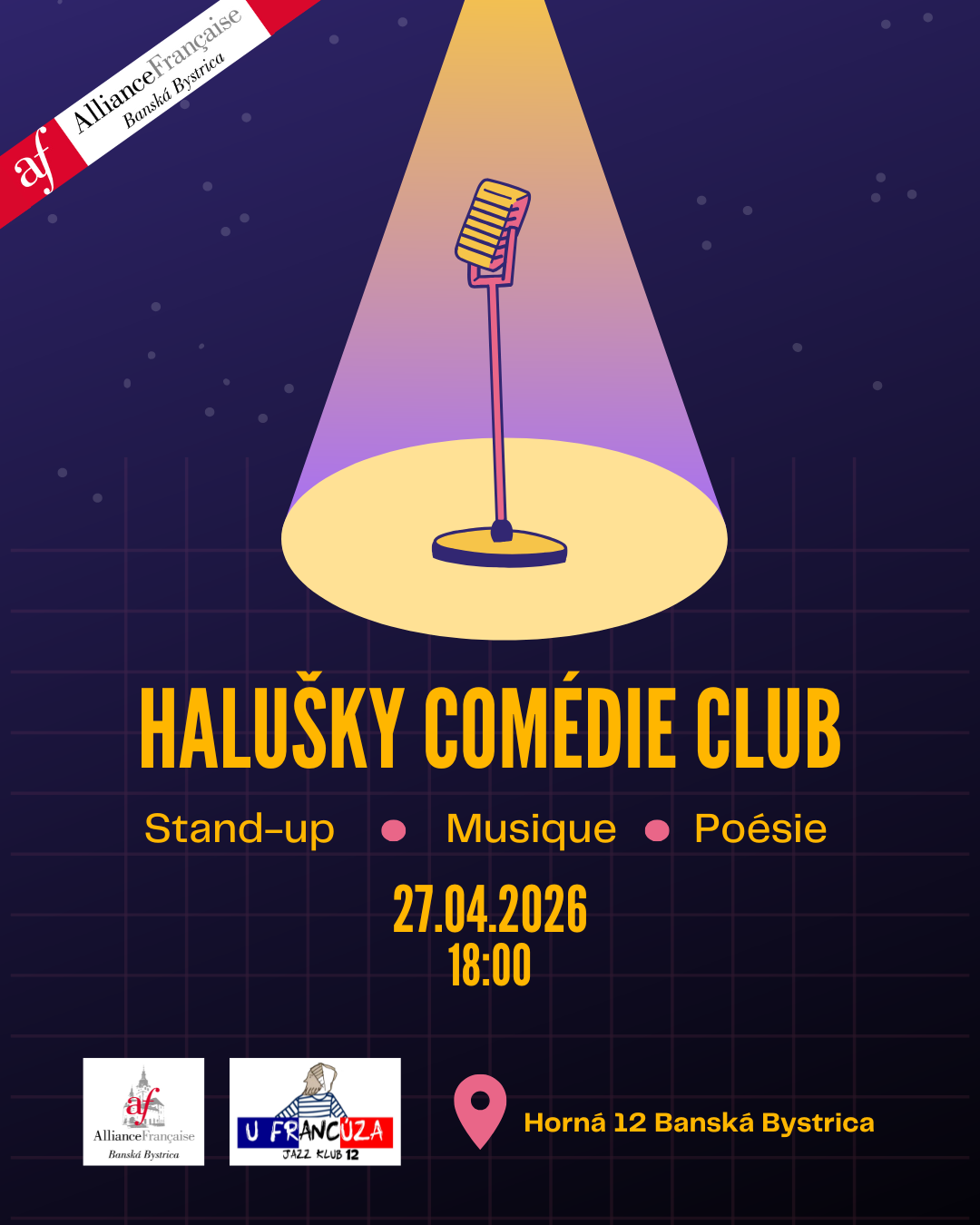 Halušky Comédie Club: 27.04.2026, 18:00